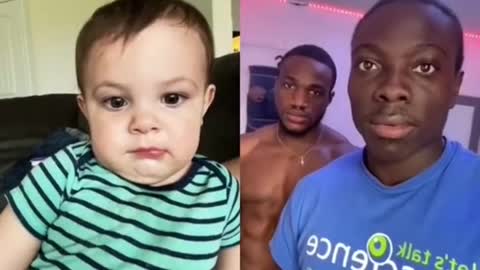 Cute baby reaction on Smile