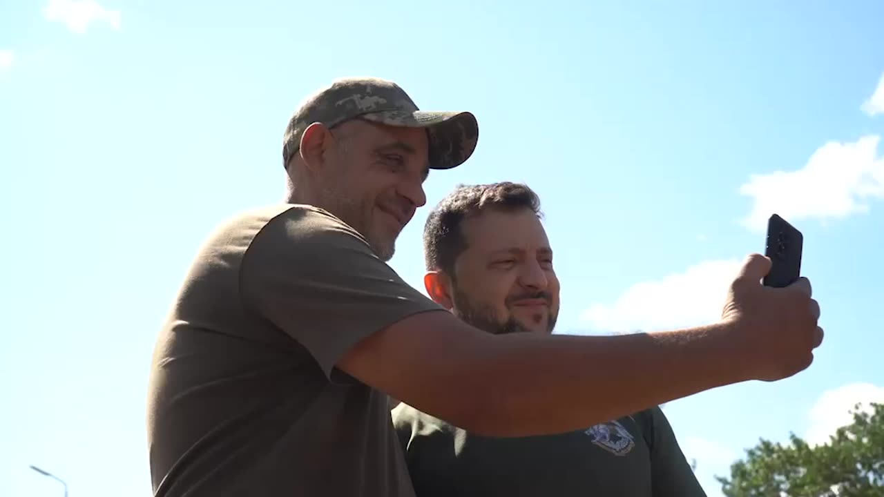 President Zelenskyy - stopping at fuel station