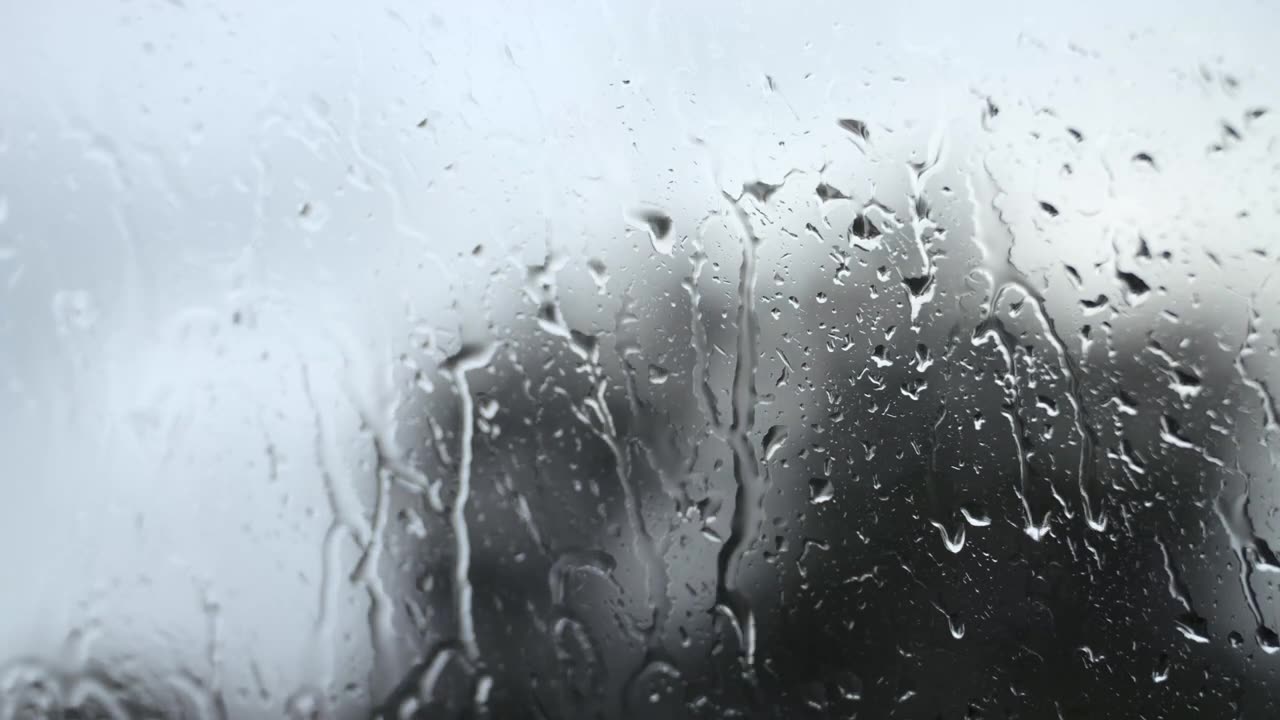 4k 4 hours rain sounds with window background