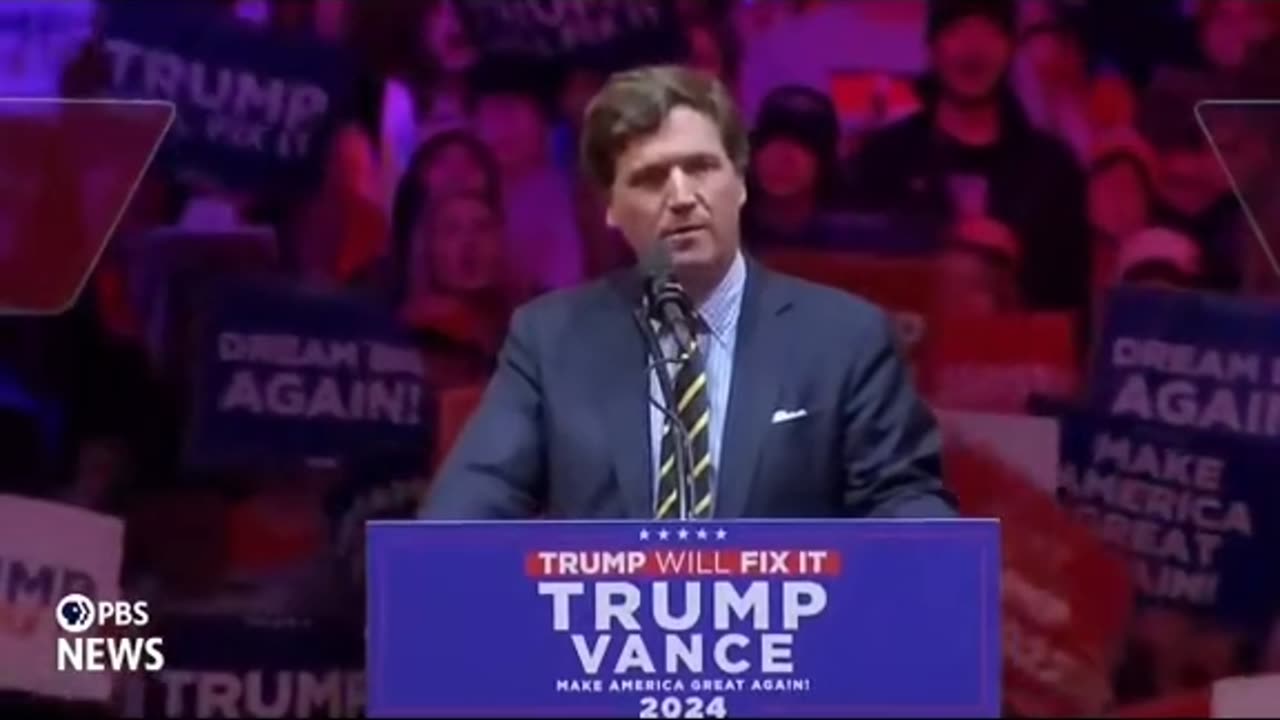 Tucker Carlson at MSG Trump rally