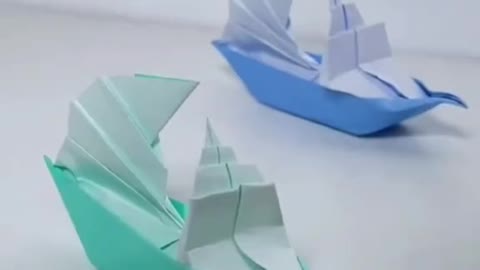 Sailboat made of paper