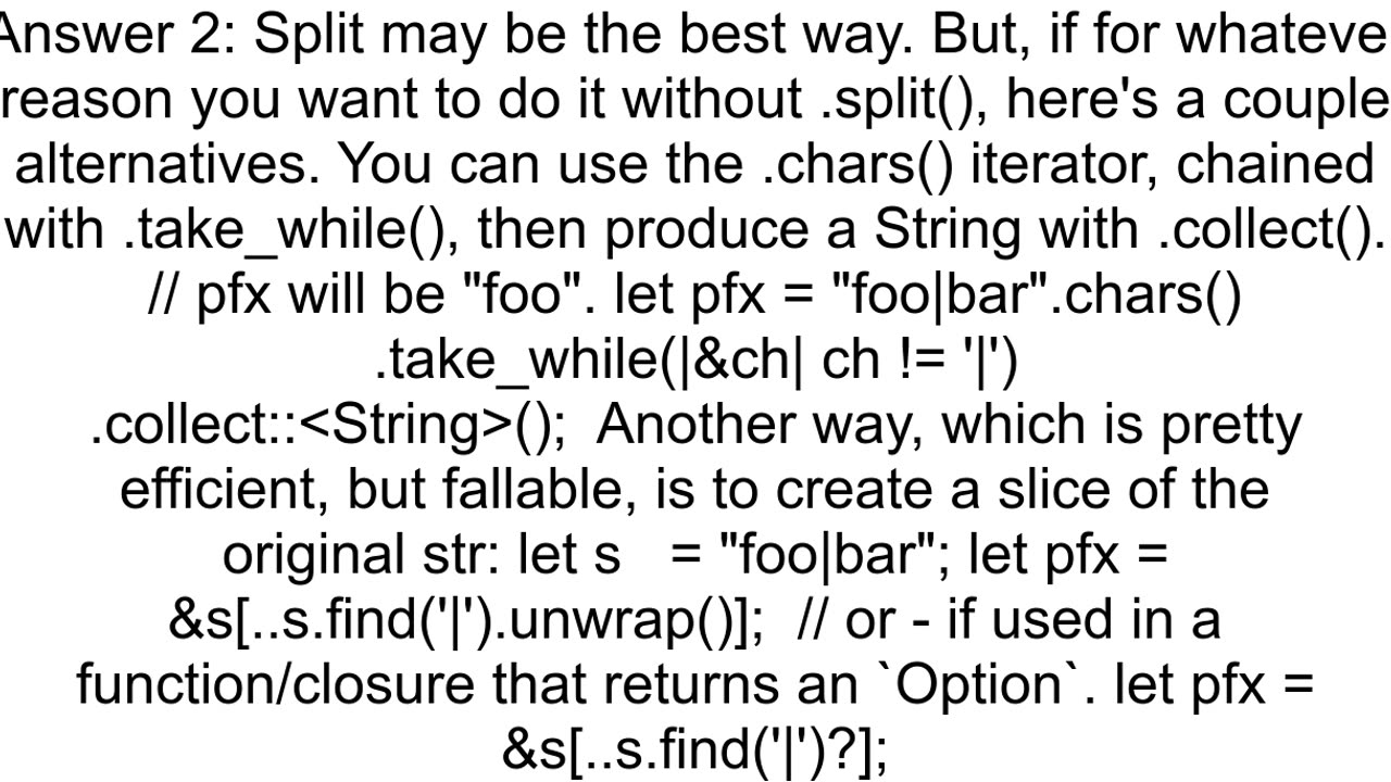 How can I extract a string prefix that comes before a given character