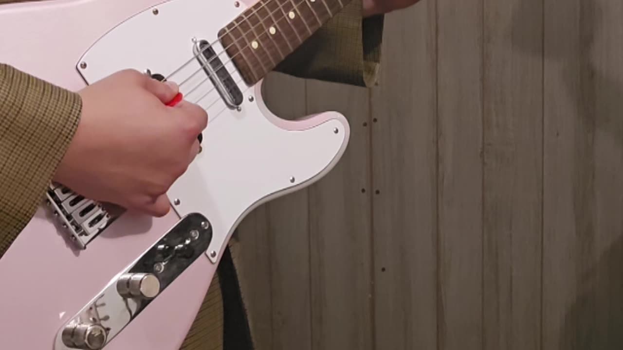 Pink telecaster.