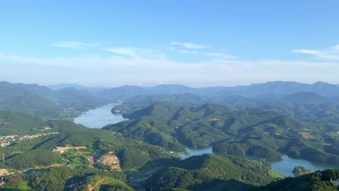 the peaks and lakes seen from high places