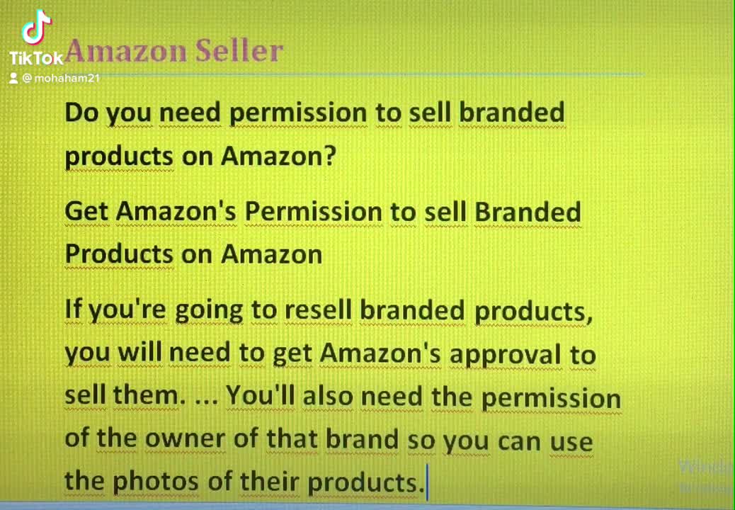 Do you need permission to sell branded products on Amazon?