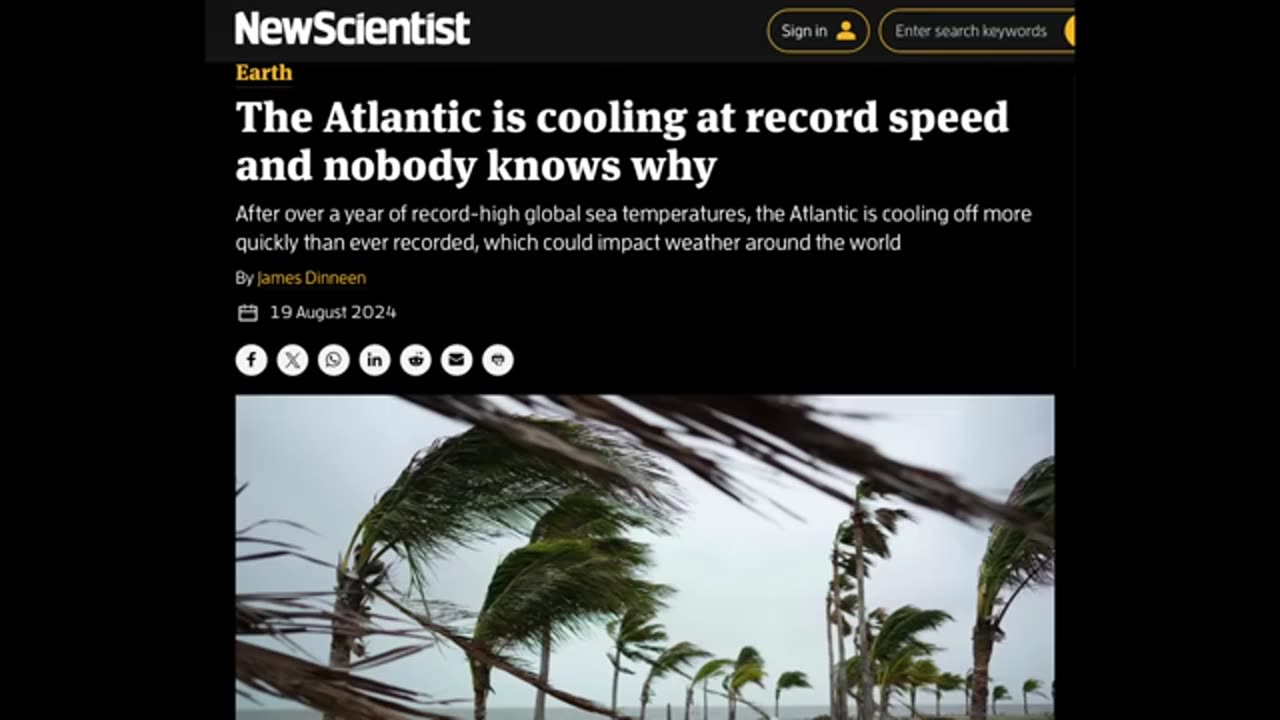 Ocean Cooling- Models Failing- Solar Watch S0 News Aug.22.2024