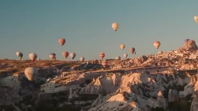 Many Beautiful Hot Air Balloons In The Sky