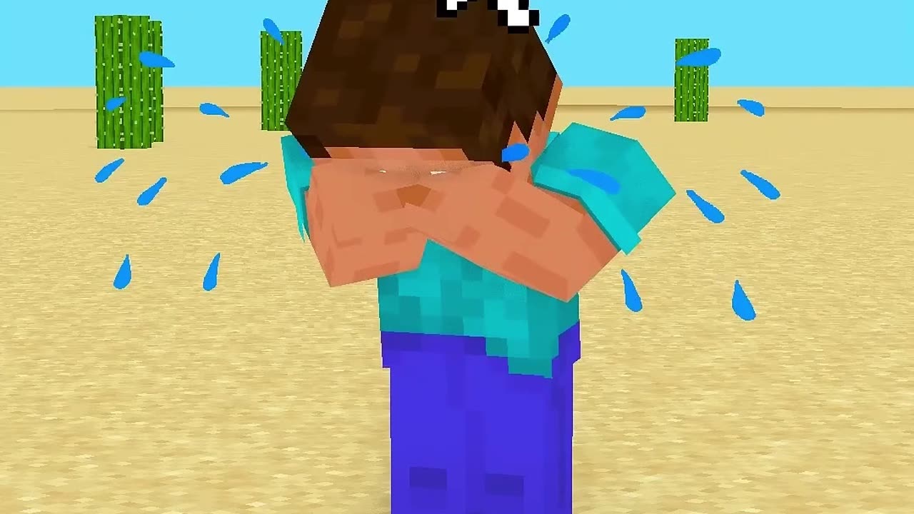 Help Herobrine Draw Apple Cat - Minecraft Animation
