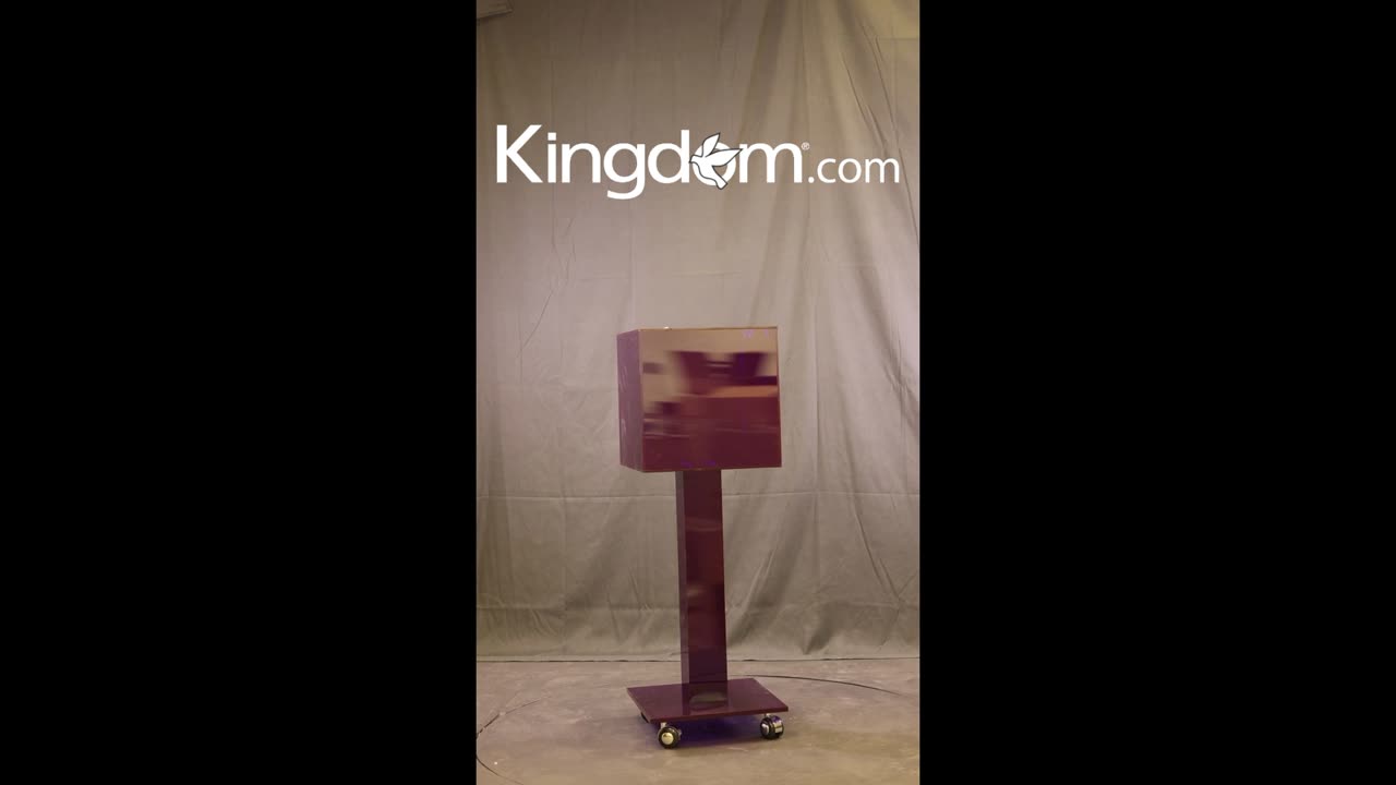 Large Acrylic Collection Box On Wheels - Purple