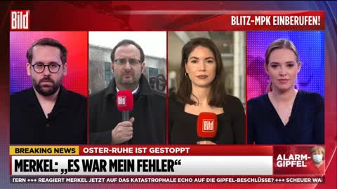 BILD Eilmeldung - Osterruhe jetzt vom Tisch - Merkel nimmt Fehler auf sich