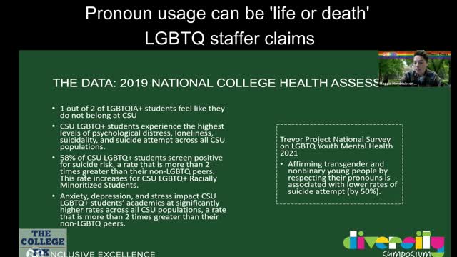 People kill themselves when their preferred pronouns aren't used, LGBT staffer says