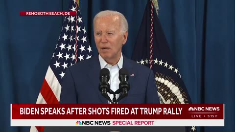 President Biden Delivers Remarks After Assassination Attempt On Donald Trump