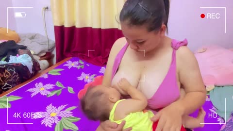 Breastfeeding Mom for her baby