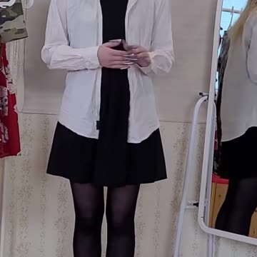 Under the black dress you can see black...