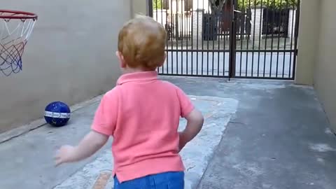 Small 24 month kid play amazing basketball!! over 2 MILLION VIEWS for actual video