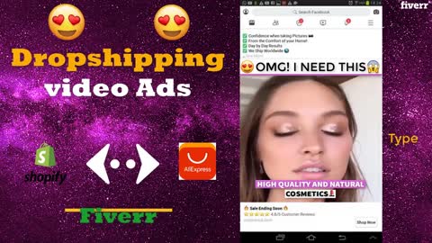 I will create shopify facebook video ads for dropshipping products