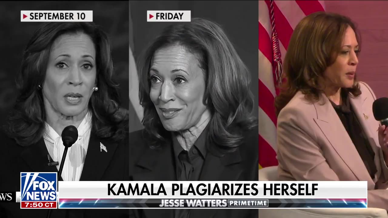 Kamala Harris Plagiarizes Herself . . . Over and Over and Over Again