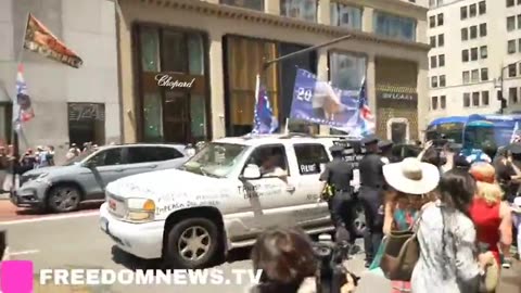 Patriots Rally in Full Force Outside of Trump Tower