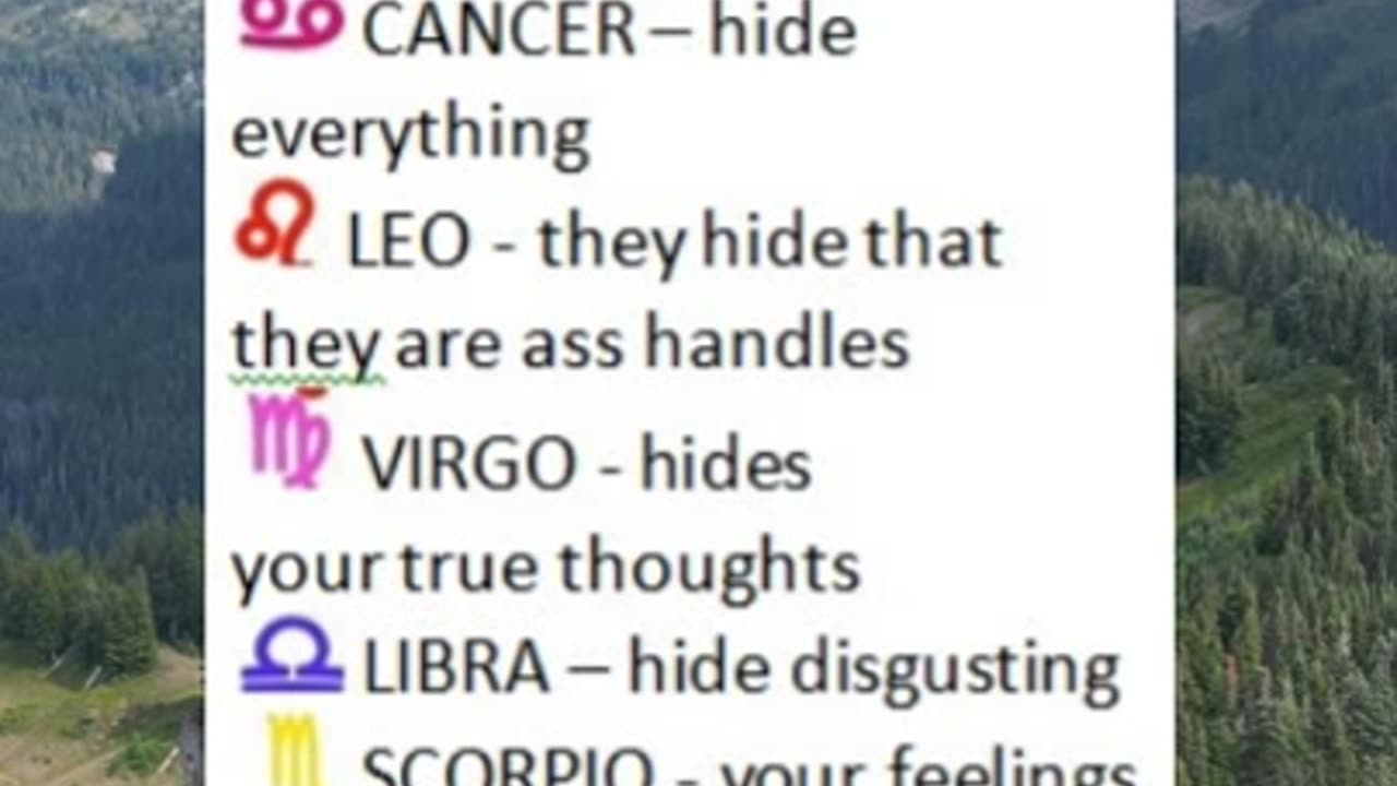 What are the zodiac signs hiding.