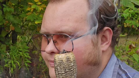 Corncob pipe.