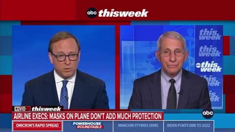 “I don’t think so” Fauci says when asked if we will ever be able to fly again without masks