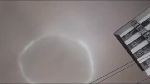 Beijing light circle appear on the sky