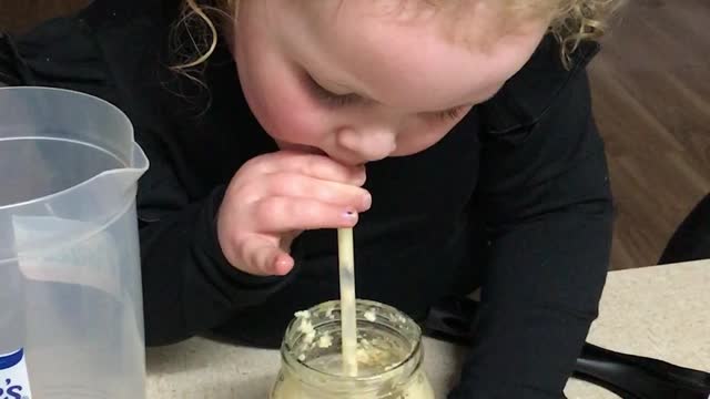 Toddler Insists on Drinking Minced Garlic