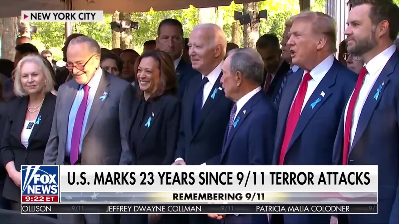 Trump, Harris shake hands during 911 ceremony