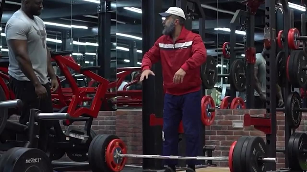 crazy old man in the gym