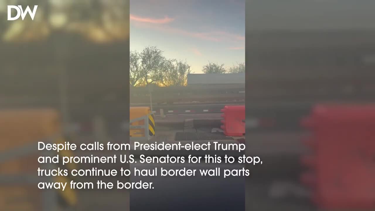 Trucks Continue Hauling Unused Border Wall for Auction