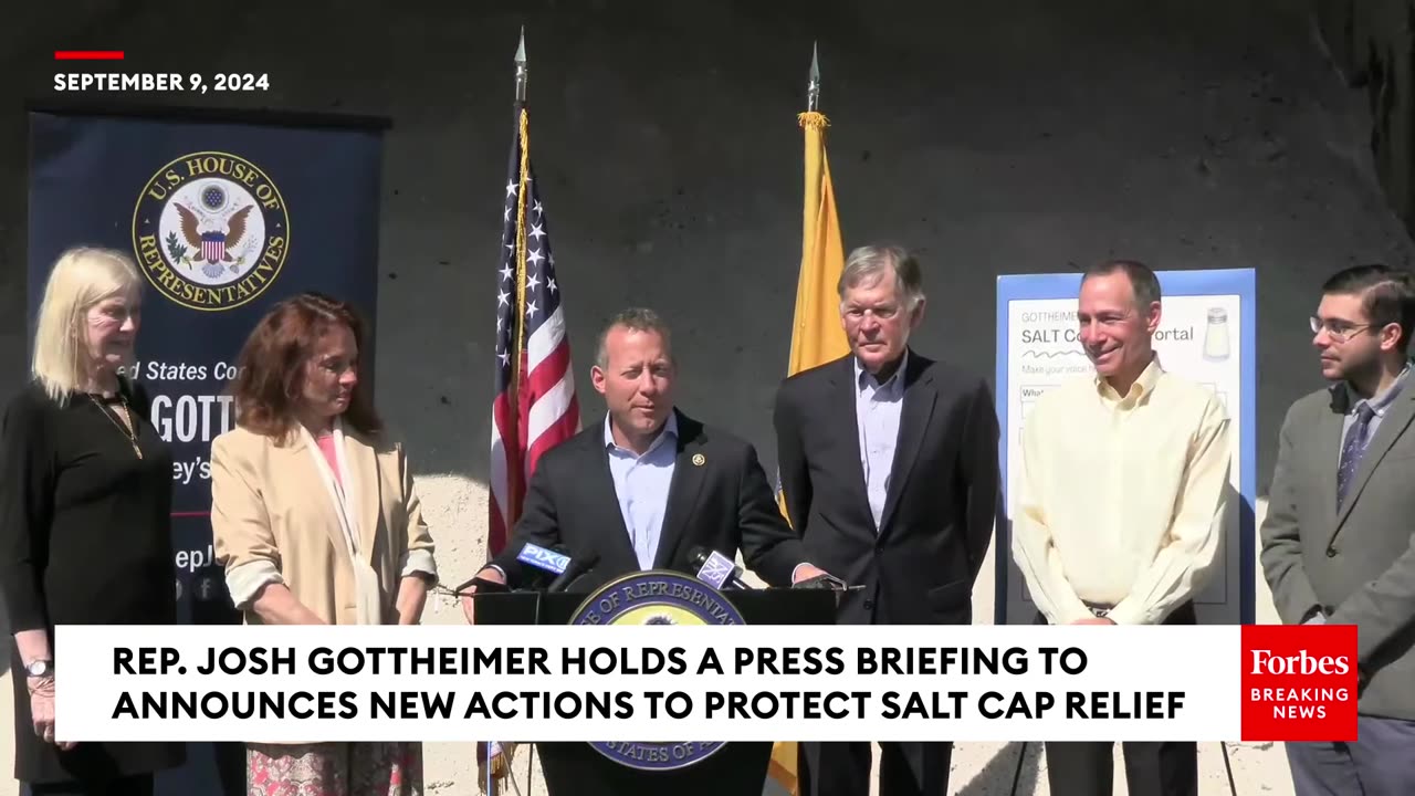 Josh Gottheimer Holds Press Briefing On Plans To Protect SALT Cap Relief In New Jersey