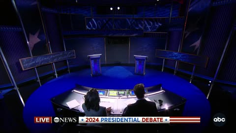 Harris, Trump shake hands in presidential debate as they take their places