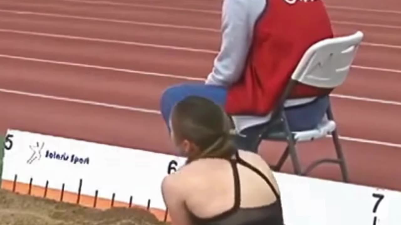 Beautiful women's long jump