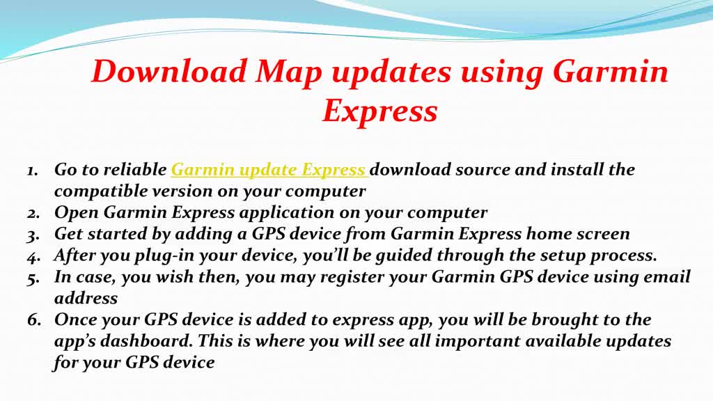 How to Download Map updates using Garmin Express