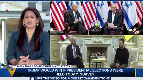 Biden trails behind trump