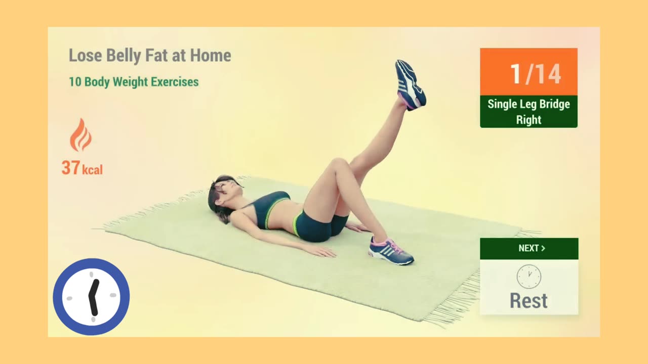 10body weight exercises to Lose Belly fat home workout