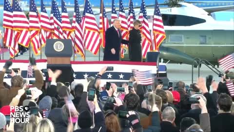 President Donald Trump and Melania Trump say goodbye... ;(