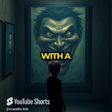 Unlocking the Gallery's Dark Secret_ My Face on Canvas! #Shorts #scarystory