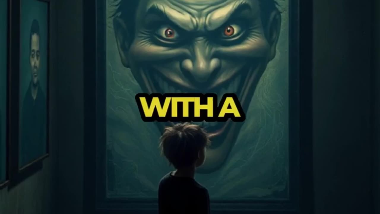 Unlocking the Gallery's Dark Secret_ My Face on Canvas! #Shorts #scarystory