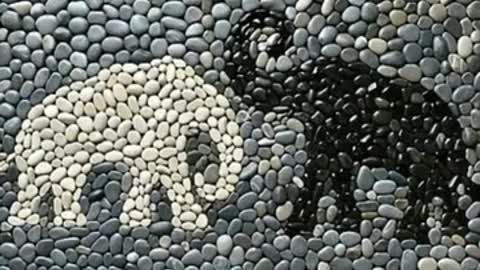 stone art 🎨 pebble Craft/Rock stone home decoration