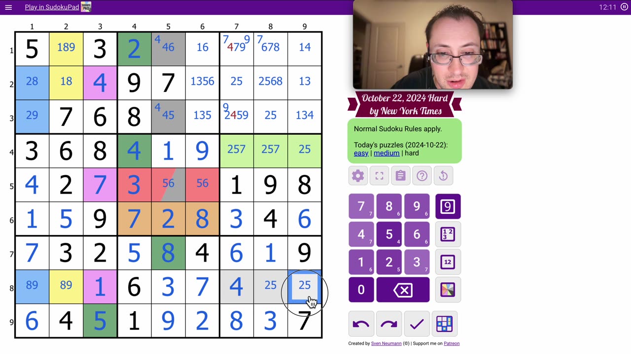 Sudoku 2024 10 22 hard