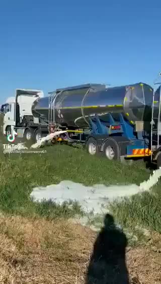 Milk being dumped in south Africa