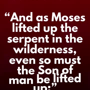 JESUS SAID... “And as Moses lifted up the serpent in the wilderness,