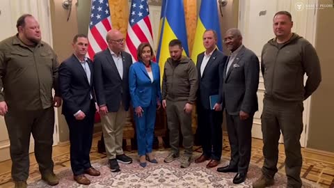 Nancy Pelosi's Awkward Meeting with Teleprompter, Zelenskyy