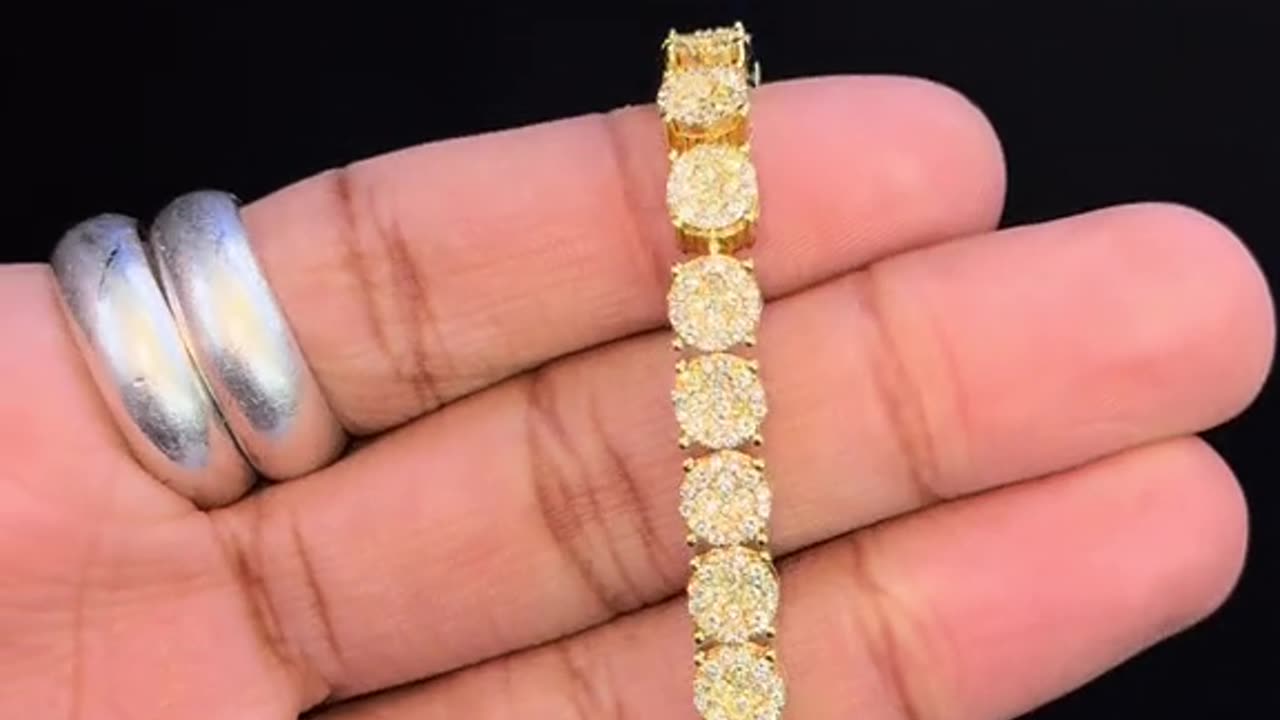 10k Gold & 5.00ctw Natural Diamond Bracelet on Sale