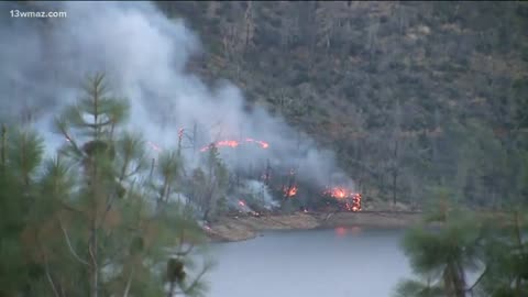 🔴BREAKING: Helicopters drop water on Northern California wildfire