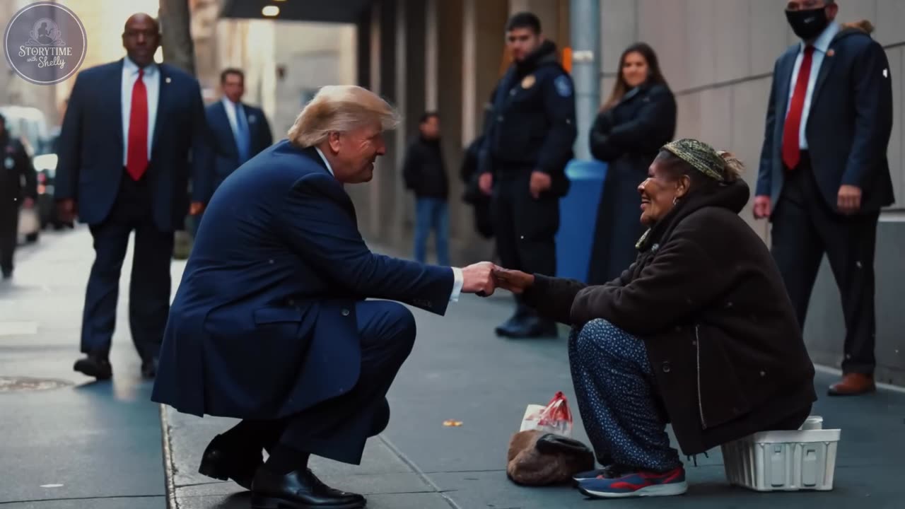 Trump Approaches Homeless Veteran Woman; What He Does Next Shocks Everyone.