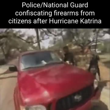 Police/National Guard Confiscating Guns in New Orleans After Hurricane Katrina