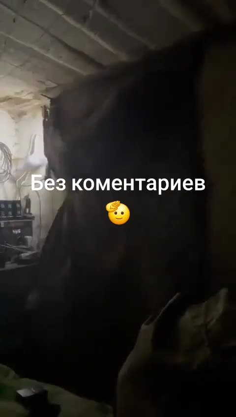 Video from a Russian dugout during artillery shelling