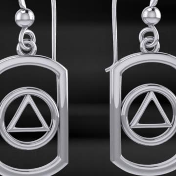 Elegant Silver Recovery Earrings with Stone